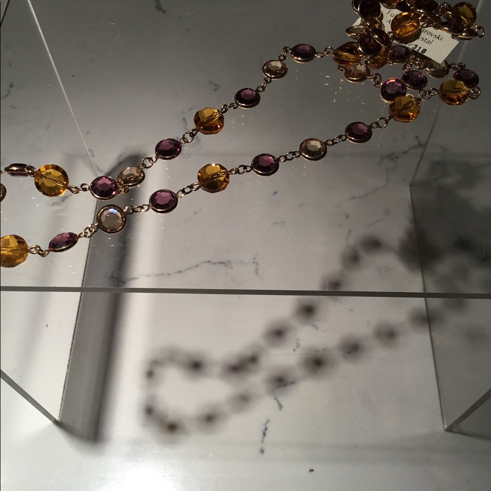 Swarovski crystal necklace and earring set - Picture 2 of 4